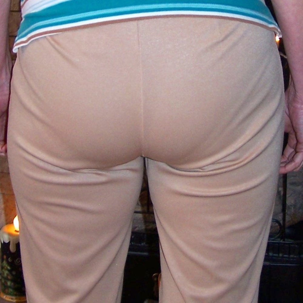 EXPRESS    VINTAGE  LIGHT TAN   POCKETLESS  STRETCH DRESS PANTS   5/6 - Picture 3 of 6